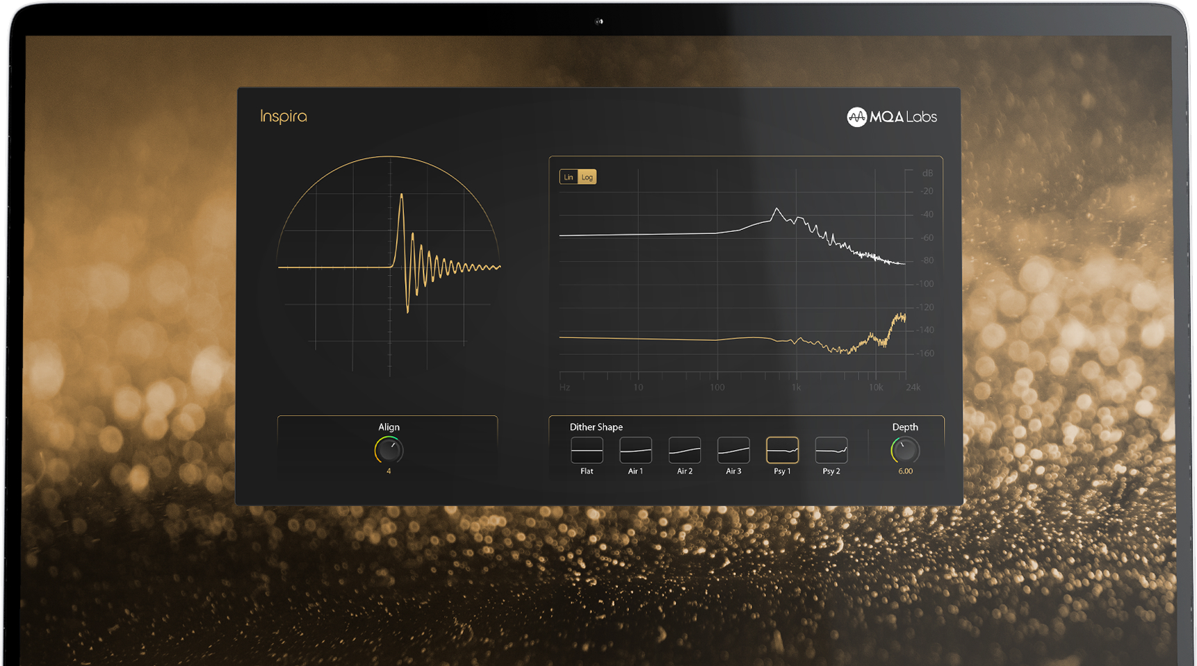 Inspira GUI with golden bckd
